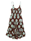 Free People Adriel Tie Strap Tiered Midi Dress In Multi