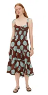 Free People Adriel Tie Strap Tiered Midi Dress