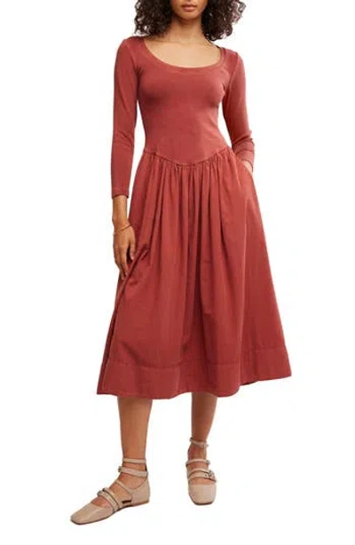 FREE PEOPLE FREE PEOPLE AELIA LONG SLEEVE MAXI DRESS