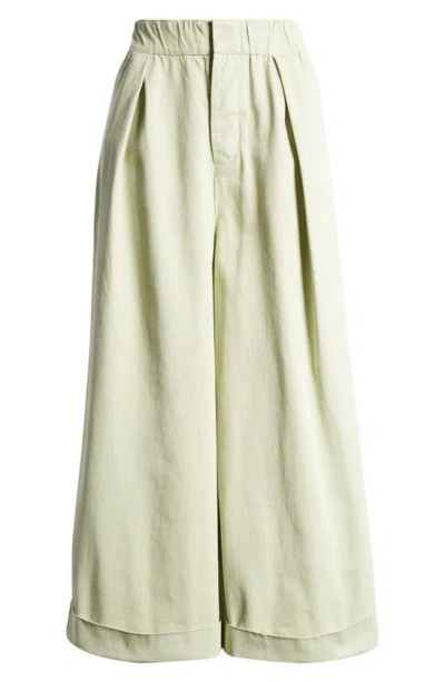 Free People After Love Roll Cuff Wide Leg Pants In Meadow Haze