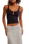 Free People Ahead Of The Curve Camisole In Black
