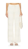 Free People Aiden Drawstring Lace Pants In White