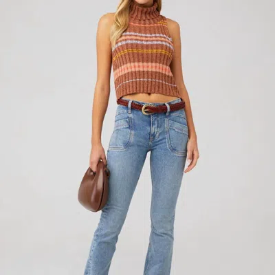 Free People Aiden Low Rise Slim Boot Cut Jean In Too Cool In Blue