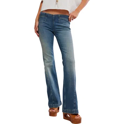 Free People Alamo High Waist Flare Jeans In Blue