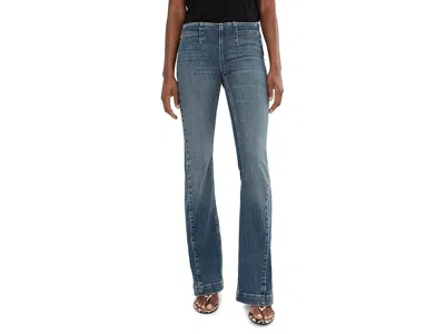 Free People Alamo Low Rise Flare In Blue