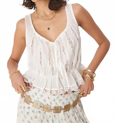 Free People Alana Lace Tank In Ivory In White