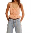 Free People Alana Lace Tank Top In Spring Melon In Multi