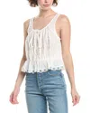Free People Alana Lace Tank In White