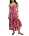 Free People Alejandra Smocked Bodice Tiered Sundress In Pink