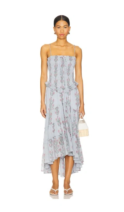 Free People Alejandra Midi Dress In Gray