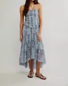 Free People Alejandra Floral Tiered Chiffon Midi Dress