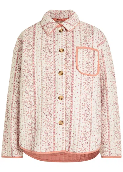 Free People Alexie Printed Cotton Jacket In White