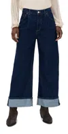 Free People Alia Wide Leg Jeans Hawthorne In Blue