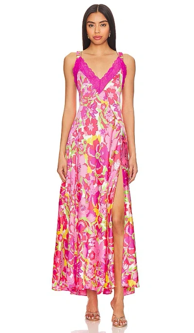 Free People All A Bloom Maxi Dress In Neon Pop Combo