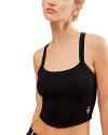 Free People All Clear Cropped Sleeveless Top In Black