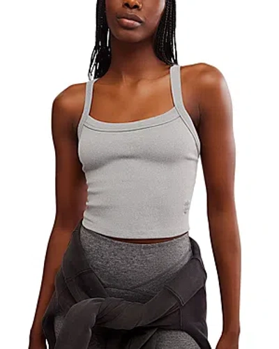 Free People All Clear Cropped Sleeveless Top In Gray