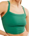Free People Fp Movement All Clear Rib Crop Camisole In Heritage Green