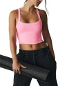 Free People All Clear Cropped Sleeveless Top In Magenta Minx