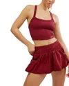 Free People X Fp Movement All Clear Cami Solid In Sour Cherry