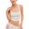 Free People All Clear Cropped Sleeveless Top In White