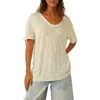 Free People Care Fp All I Need Short Sleeve Tee In Mineral Sea Combo In Mineral Sea Combo