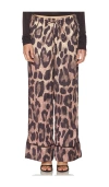 FREE PEOPLE ALL OUT SATIN LEOPARD PANT