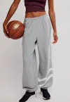 Free People All Star Logo Pants In Heather Grey/white In Multi