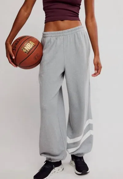 Free People All Star Logo Pants In Heather Grey/white In Multi