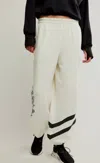 Shop Free People All Star Logo Pants In Ivory/black Combo In Multi