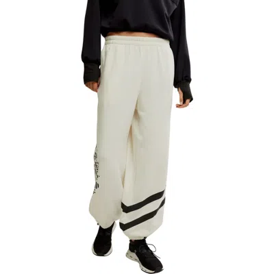 Free People All Star Oversize Graphic Sweatpants In Ivory Combo