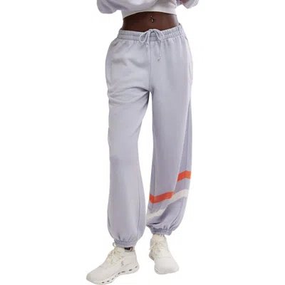 Free People All Star Oversize Graphic Sweatpants In Steel/flame Combo