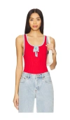 Free People All Star Sweater Tank In Atlas Red Combo