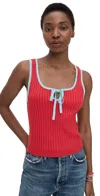 Shop Free People All Star Sweater Tank Atlas Red Combo