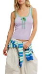 Free People All Star Sweater Tank In Lilac Lily Combo