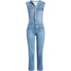 Free People All You Need Denim Jumpsuit In Blue