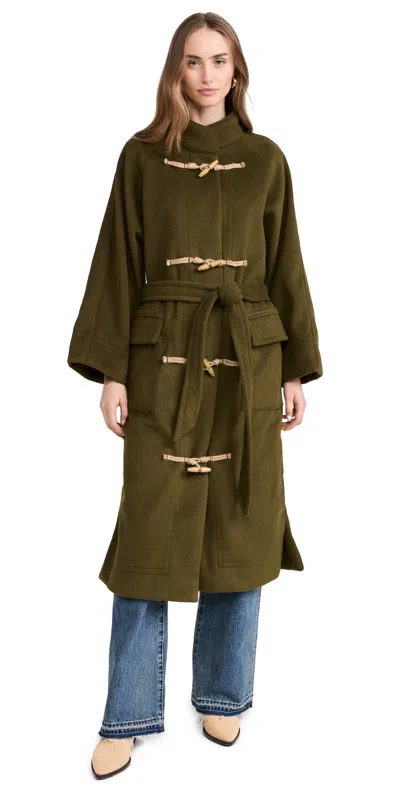 Free People Alma Duffle Coat Beech In Brown