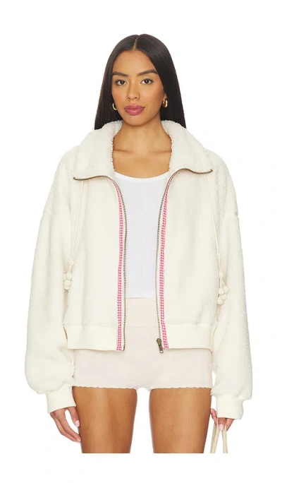 Free People Alpine Sherpa Cardi In Yellow