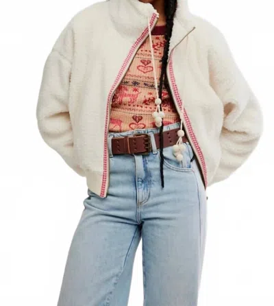 Free People Alpine Sherpa Jacket In White Swan In Multi