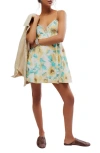Free People Altura Printed Mini Dress Pale Sunflower Combo In Pale Sunflower Combo