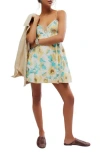 Free People Altura Printed Mini Dress Pale Sunflower Combo In Pale Sunflower Combo