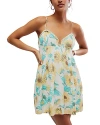 Free People Altura Printed Mini Dress Pale Sunflower Combo In Pale Sunflower