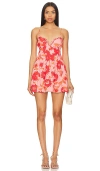 Free People Altura Babydoll Minidress In Strawberry Lemonade