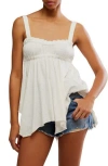 Free People Amaryllis Asymmetric Cotton Camisole In Gray