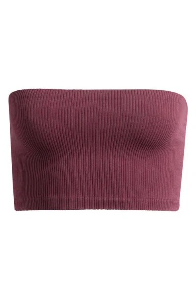 Free People Amelia Bandeau Bra In Burgundy
