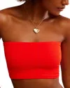Free People Amelia Bandeau Bra In Fiery Red