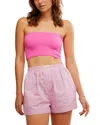Free People Amelia Bandeau Top In Pinkerbell