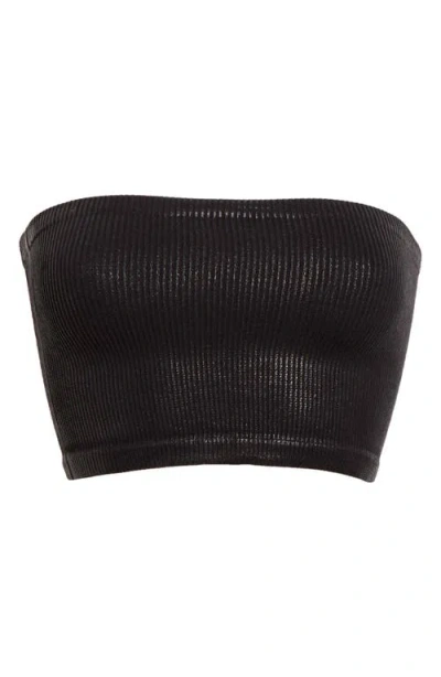 Free People Amelia Foil Bandeau Top In Black