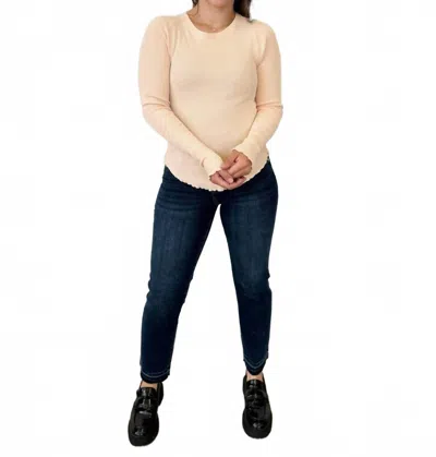 Free People Amelia Long Sleeve Tee In Pale Peach In Neutral
