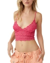 Free People Intimately Fp Amina Longline Bralette In Raspberry