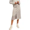 Free People Analise Button Front Satin Midi Skirt